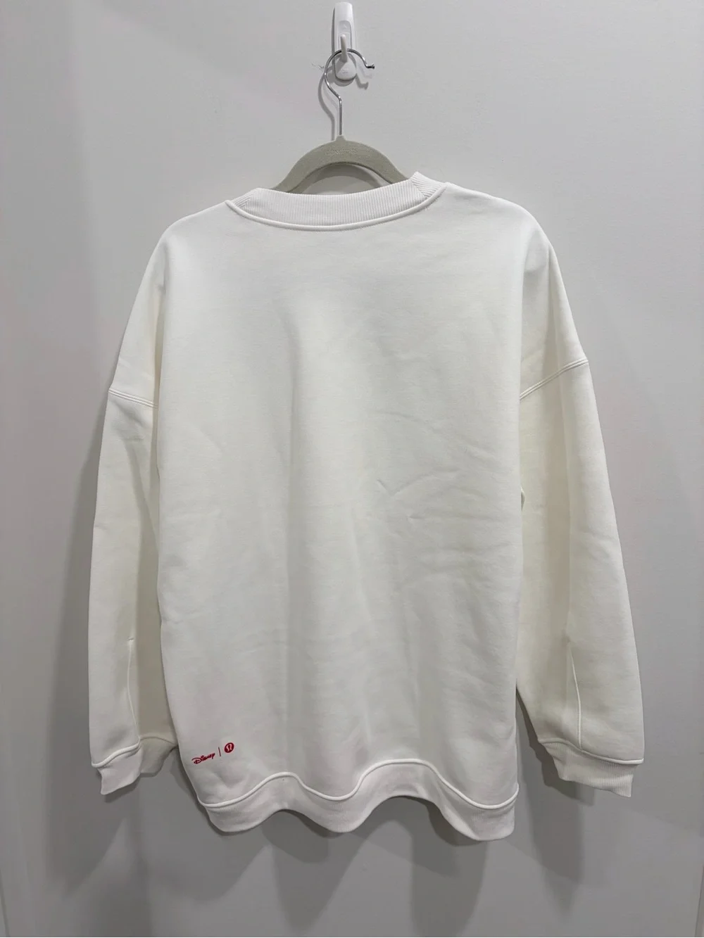 Disney × Lululemon Mickey Mouse Oversized Pullover Sweatshirt - White / Size XL